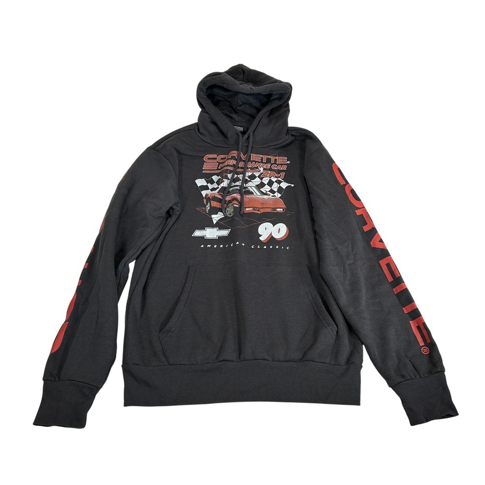 Chemistry Corvette ZR-1 Performance Car Graphic Hoodie Charcoal Grey Small